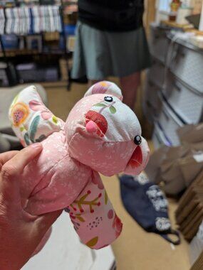 Handmade Floral Teddy Bear by Cyndi Shelley